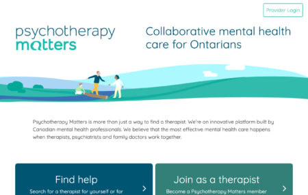 Psychotherapy Matters homepage